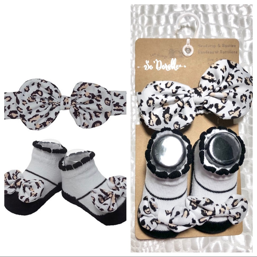 đSo 'dorable Leopard Headband and Bootie Set